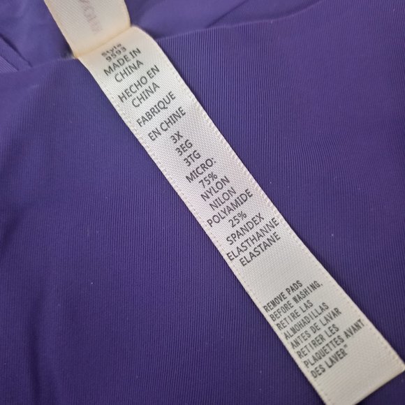 Rhonda Shear Back body Tank Grape, Size 3X, - Picture 5 of 6